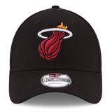 Men's Miami Heat New Era Black Official Team Color 9FORTY Adjustable Hat
