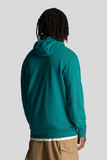 Lyle & Scott  LOOPBACK EMBROIDERED HOODIE COURT GREEN