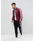 adidas Originals Quilted Superstar Jacket In Red