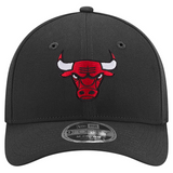 Chicago Bulls New Era 9FORTY Stock M-Crown Adjustable Hat - Black