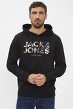 Jack & Jones hooded sweatshirt featuring a camouflage logo print