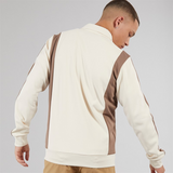 adidas Originals Mens Adicolor Panel Track Top Wonder White/Trace Brown Wonder White / Trace