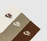Nike Sports Everyday Essential High 3 Pairs  Brown Neautral