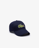 Lacoste Contrast Strap And Oversized Crocodile Cotton  Cap