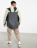 Nike utility colour block hooded jacket in iron grey and rattan