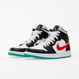 Jordan Air 1 Mid Black/ University Red-White-Lucid