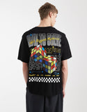 Jack & Jones oversized T-shirt with cube back print in black.