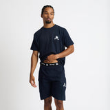 Money Lounger Elasticated Short Twin Set  NAVY