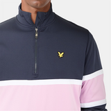 Lyle and Scott Men's Colour Block Quarter-Zip Performance Golf Jacket