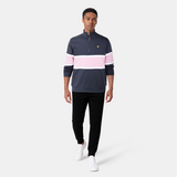 Lyle and Scott Men's Colour Block Quarter-Zip Performance Golf Jacket