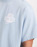Nike Solo Swoosh graphic back print t-shirt in light blue.