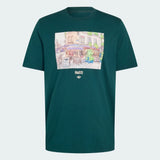 adidas Originals Paris illustration graphic t-shirt in dark green
