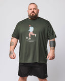 Plus Size - Biskra Graphic T-Shirt Black Forest Green