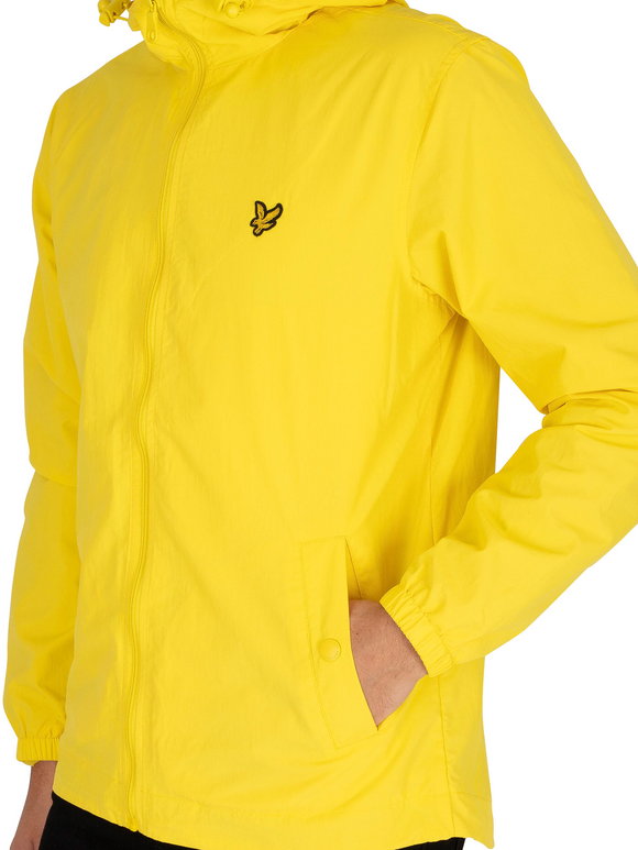 Lyle & Scott Zip Through Hooded Jacket - Buttercup Yellow