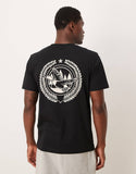 ASOS DESIGN t-shirt with duck graphic in black.