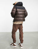 Napapijri a-hornelen puffer jacket in brown
