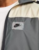Nike utility colour block hooded jacket in iron grey and rattan