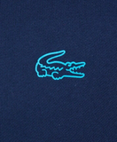 Lacoste Men's Navy Blue Motion Reflective Animation 1/2 Zip Pullover Hoodie