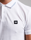 Weekend Offender Colo Polo Shirt White/Cadet Blue