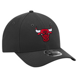 Chicago Bulls New Era 9FORTY Stock M-Crown Adjustable Hat - Black