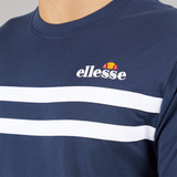 Ellesse Mens Squalius Retro Stripe T-Shirt Navy