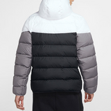 Nike Sportswear  Down Fill Casual Hooded Track Jacket, Black and White