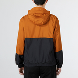 Jordan Half Zipper Breathable Knit Hooded Jacket Brown Men's