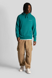 Lyle & Scott  LOOPBACK EMBROIDERED HOODIE COURT GREEN