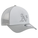 Athletics New Era Gray Color Pack A-Frame 9FORTY Trucker Adjustable Hat