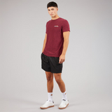 Ellesse Mens Dundalk Running Top Burgundy Marl