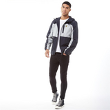 Lyle And Scott Vintage Mens Colour Block Zip Through Jacket Dark Navy
