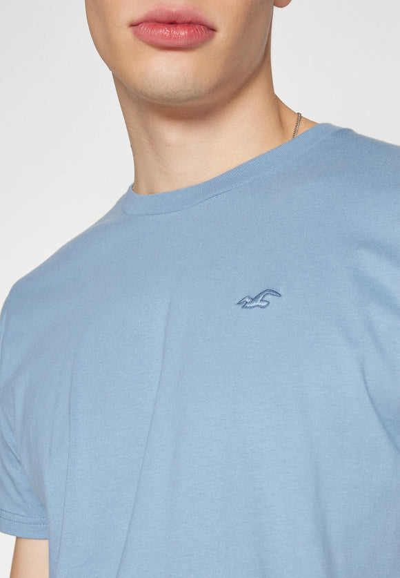 Hollister ICON CREW T-SHIRT - Basic T-shirt - LT BLUE