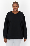 Adidas Originals Women Plus Size Long Sleeve Outdoor Sweatshirt, Black