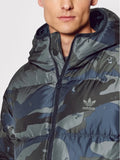 Camo Down Jacket Green Regular Fit