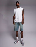 ASOS DESIGN oversized tank with Italia car graphic in white.