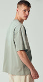 oversized t-shirt with  front print in khaki wash