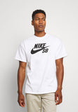 TEE LOGO - Print T-shirt - white/black