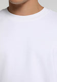 T-shirt À Manches Courtes Blanc Oversize Fit Droit Homme