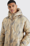 boohooMAN
Tie Dye Quilted Puffer With Hood