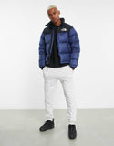 The North Face 1996 Retro Nuptse down puffer jacket in navy and black