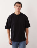 ASOS DESIGN oversized t-shirt with cocktail back print in black.