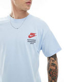 Nike Swoosh graphic back print t-shirt in blue