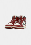 AIR JORDAN 1 MID - High-top trainers - sail/midnight green/pure platinum-coloured/redstone