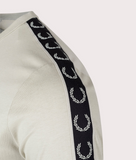 Contrast Tape Ringer T-Shirt Light Oyster/Black | Fred Perry