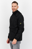 Lyle & Scott Men Hooded Brand Logo Long Sleeves Zip Jacket, Black