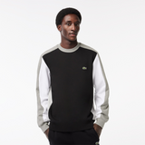 SWEATSHIRT JOGGER LACOSTE COLOR-BLOCK EN MOLLETON GRATTÉ