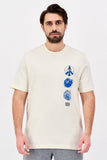 Men Sportswear Fit Short Sleeve Outdoor T-Shirt, Beige
