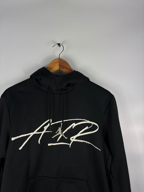 NIKE JORDAN AIR THERMA FLEECE PULLOVER HOODIE BLACK