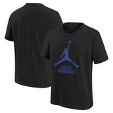 Youth Dallas Mavericks Jordan Brand Black Essential Jumpman Logo T-Shirt