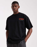 ASOS DESIGN oversized t-shirt with cartoon graphic in black.
